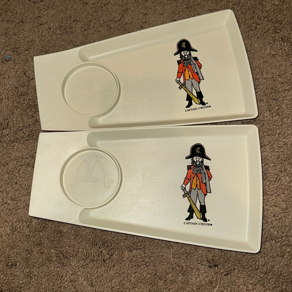 Vintage McDonalds Captain Crook Serving Trays